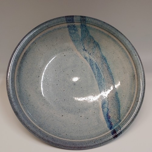 Click to view detail for #220702 Salad Bowl Blue 13x2.75 $32